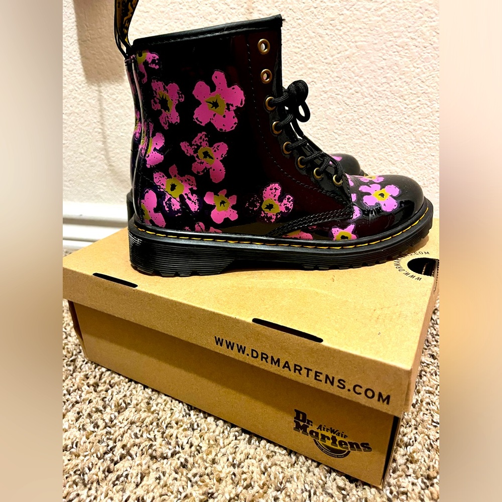 Big Kids Doc Marten Patent Leather Boot